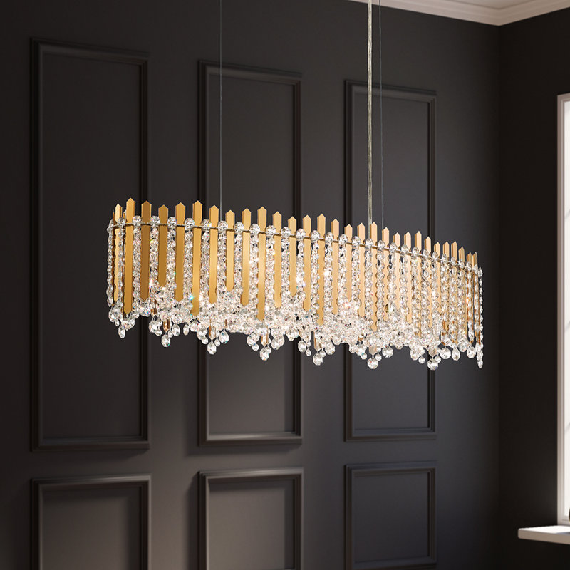 Chatter 12 - Light Pendant, Gold Mirror, Heritage Crystal