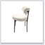 Ensemble de 4 chaises de salle à manger blanches de style Mid-Century moderne, confortables et élégantes-400991601
