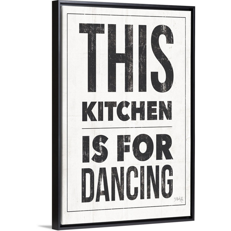 Reproduction d’art textuel sur toile, "this Kitchen" par Marla Rae, H 20 po x l 14 po x P 1,75 po, Cadre noir