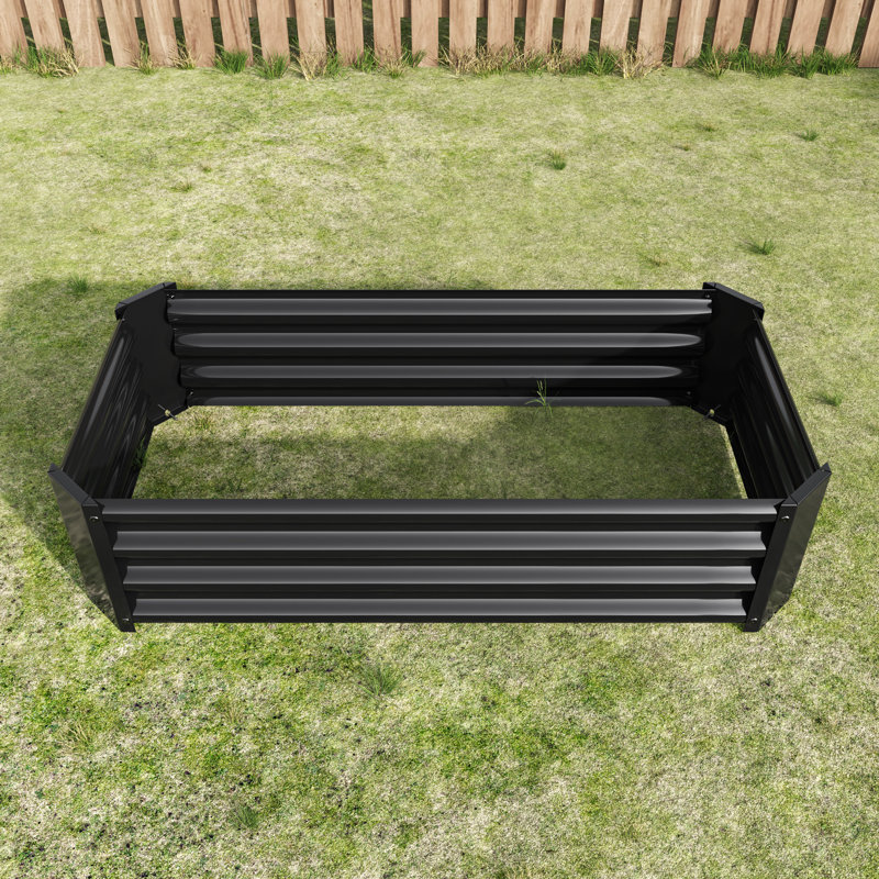 Durable Large Planters, Galvanized Metal Modern Style For Outdoor Home