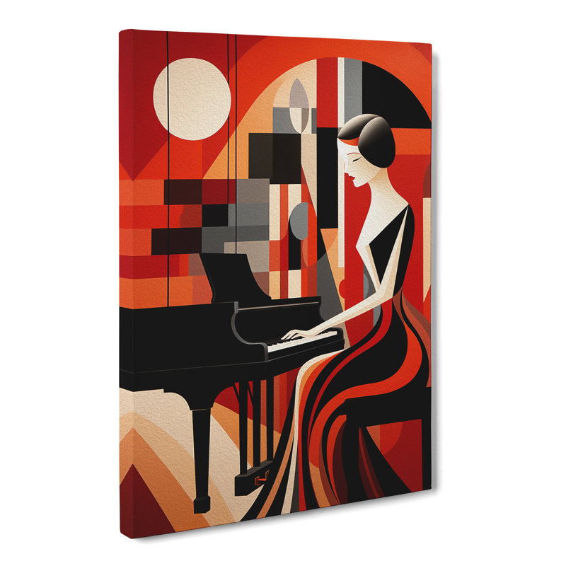 Piano Deco - No Frame Print, 60cm H x 40cm W x 3cm D