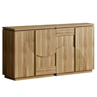 Buffet Mid-Century moderne avec rangement en bois