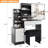 Vanity Desk with Mirror and LED Lights, Makeup Vanity Desk with Sliding Lighted Mirror, Dressing Table Set with Stool & 4 Drawers, Storage Shelves-1218071556