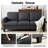 84'' Linen Upholstered 3 Seater Sofa-697895774