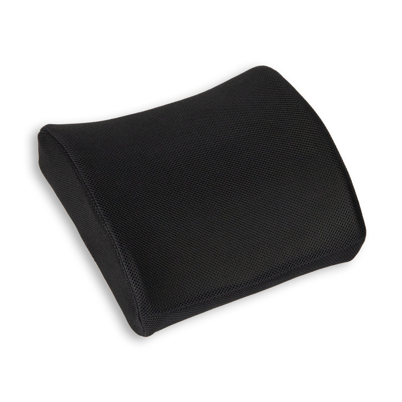 Coussin de soutien lombaire Mind Reader avec technologie Air-Cloud, coussin de dossier de chaise de bureau, mousse à mémoire de forme, noir