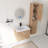 24" Wall Mounted Bathroom Vanity Set With Resin Sink And Wall Cabinets-408687670