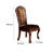 Gamaliel 19.5'' H Dining Side Chair, Claw Legs and Leatherette Seat, Brown, Set of 2