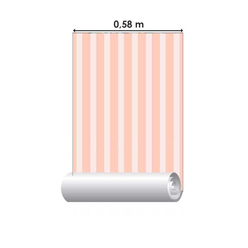 Rouleau de papier peint adhésif Deirdra, Rose, L 126 po x l 24 po