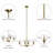 4-light 28"w Modern/traditional Chandelier With Antique Brass Metal,feature Glass Shade For Dining Room Or Kitchen Island-1839964228