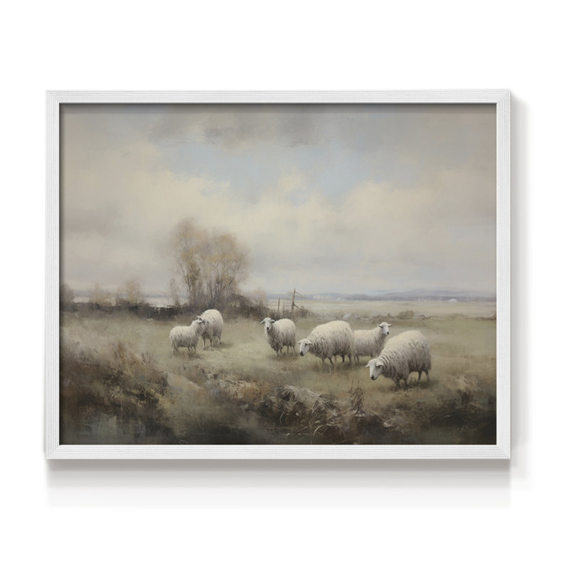 Paysages rétro - CXCIX - reproduction encadrée, H 22 po x l 28 po, Blanc