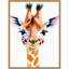 Girafe par Iniyah, reproduction d'art sur toile encadrée-1928587317