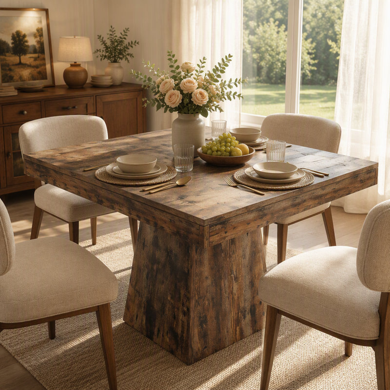 Table de salle à manger, Brun rétro