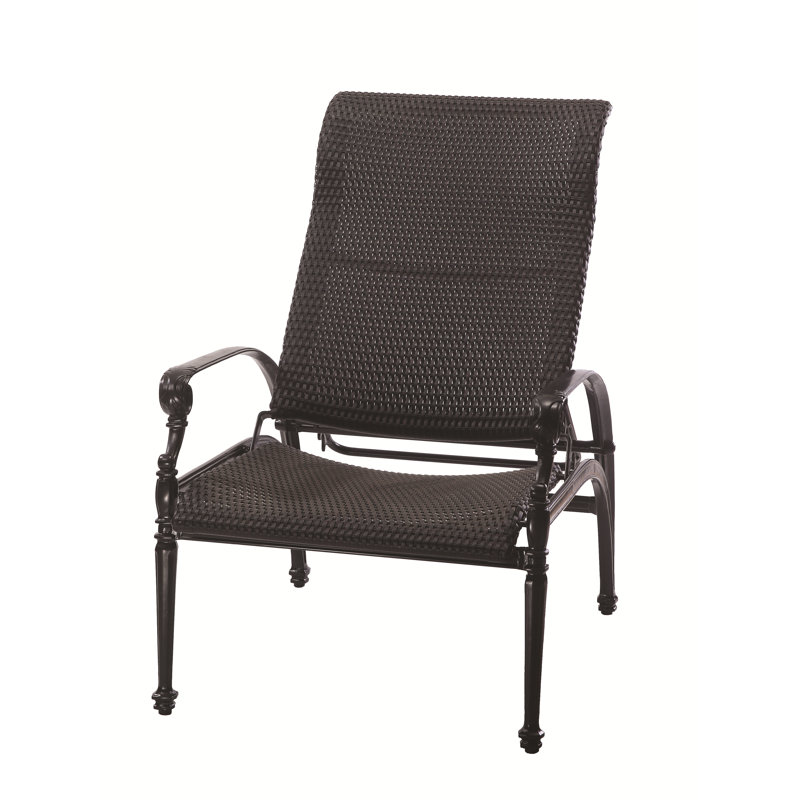 Grand Terrace Woven Reclining Chair, Mahogany, Vintage