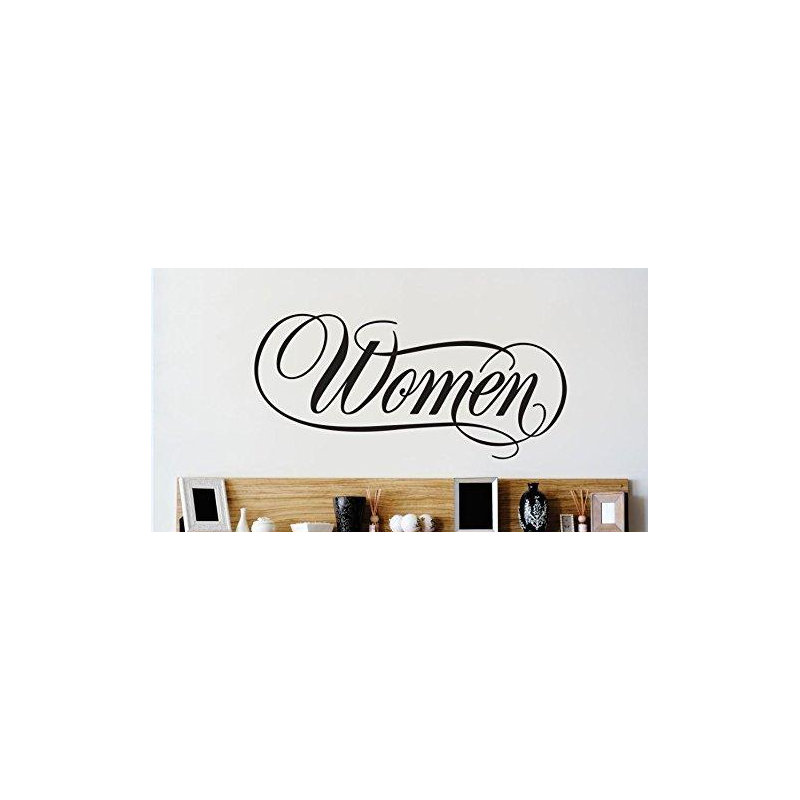 Décalcomanie murale lettres de texte femme