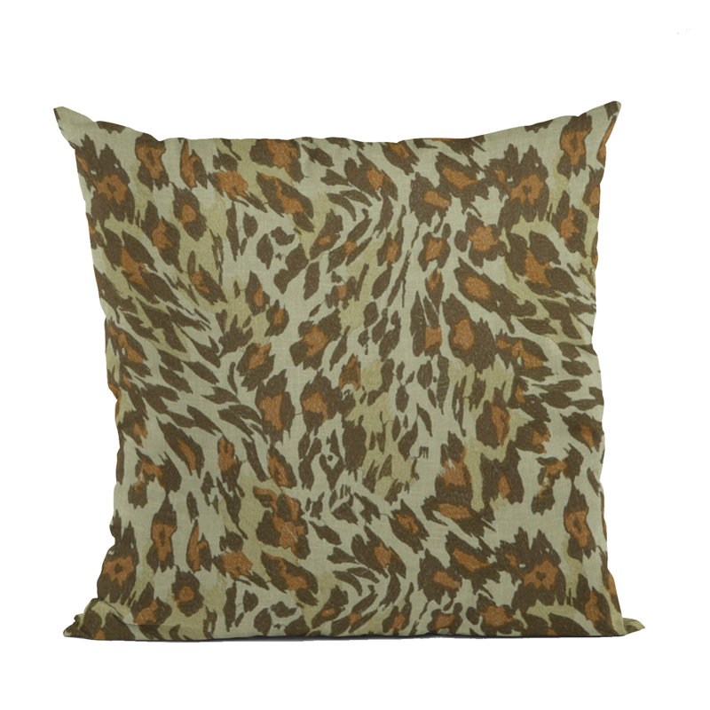 Safari Embroidered 26" x 26" Cheetah Print Throw Pillow
