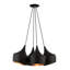 Luminaire suspendu grappe 4 lumières noir