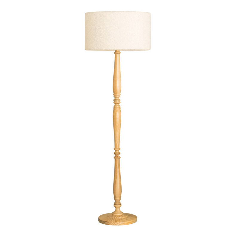 Kionte 142cm Traditional Floor Lamp, Natural