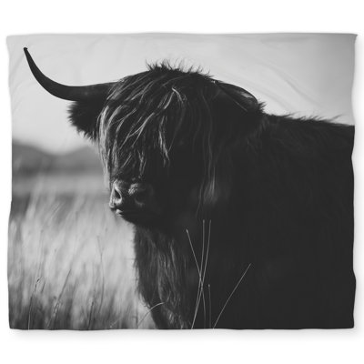 Beautiful Monochrome Highland Cow Duvet Cover | Bedroom Decor