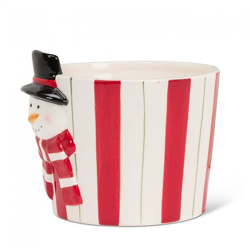 Snowman Stripe Planter