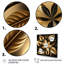 «Golden Lily On Black III», reproduction sur toile 3 pièces-839604704-839604705