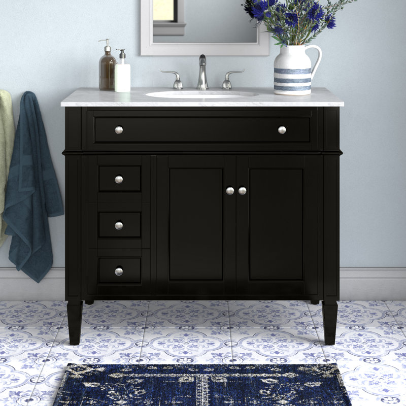 Rivers 40" Single Bathroom Vanity, Black