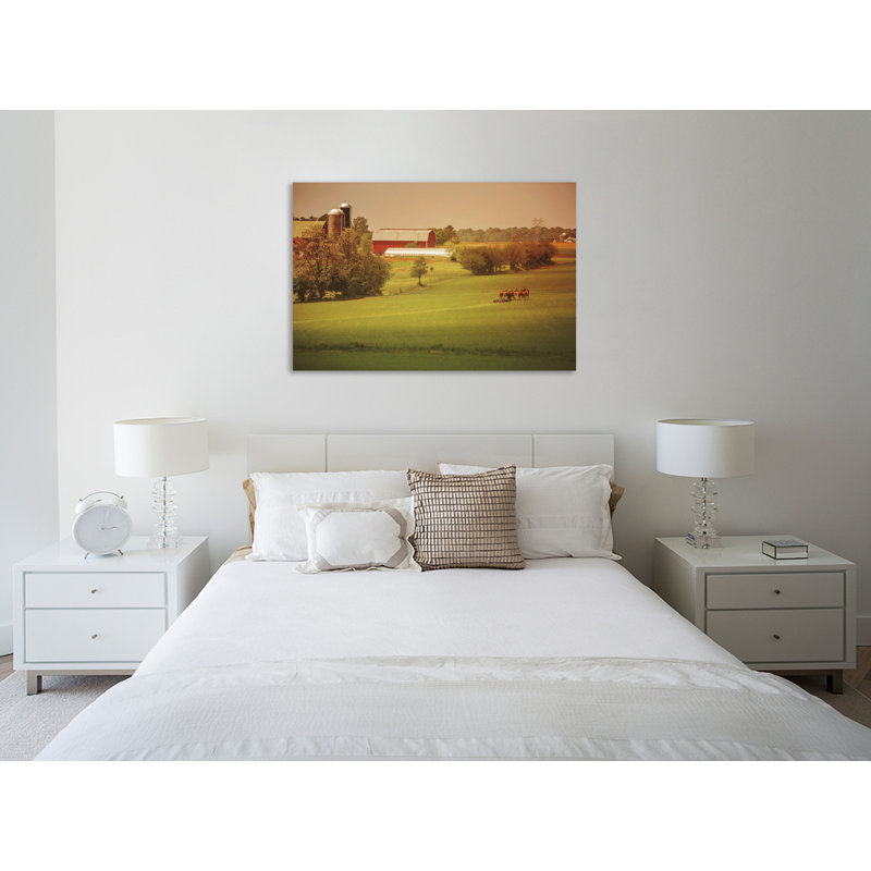 «Fall Farm», toile tendue par Aledanda, H 16 po x l 24 po x P 1,5 po