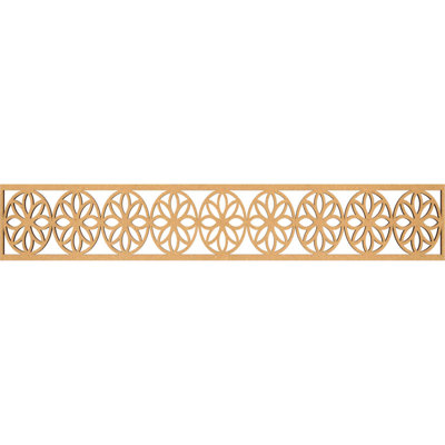 46 5/8"W x 8"H x 3/8"T Blume Fretwork Moulding, Raw MDF