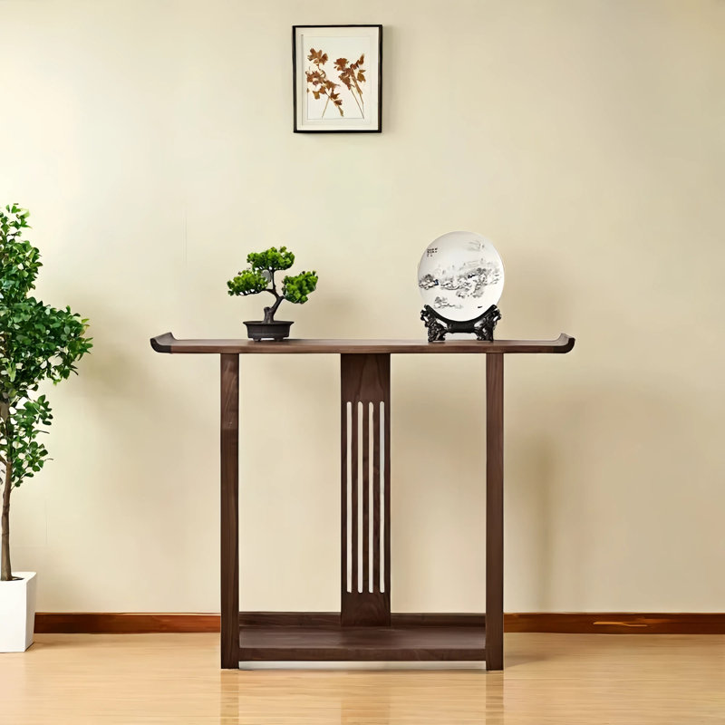 Console en noyer noir, H 33,5 po x l 43,3 po x P 12,6 po