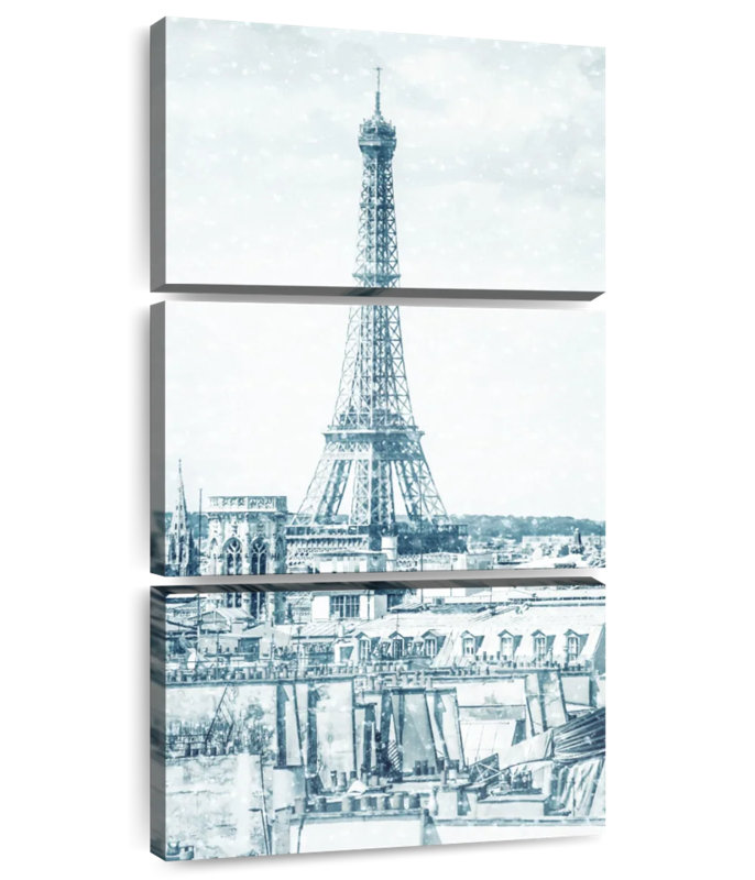 Retro Eiffel Tower, 62" H x 30" W