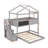 Twin Over Full House Bunk Bed With Blackboard-690052795
