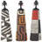 Resin African Woman Black Decorative Sculpture With Red, Orange, And White Dresswear Set