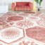 Wool Geometric Area Rug in Ivory-70392996