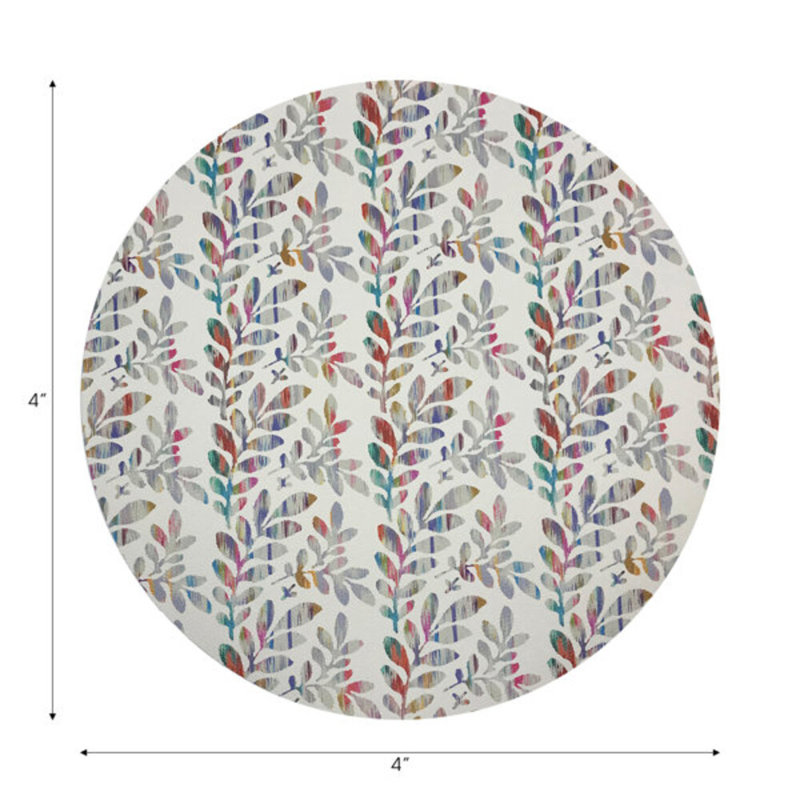 Sous-verres ronds en cuir végétalien Tuileries, Champagne