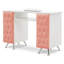Bureau clouté avec armoire et tiroir Ashayra-478517986