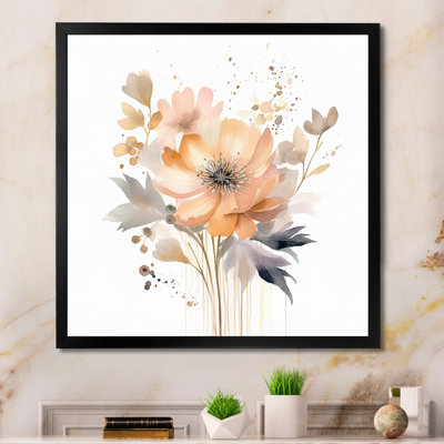 " Coral Beige Meadow Wildflower II "