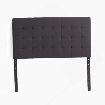 Rectangle Square Tufted Headboard, Queen, Charcoal