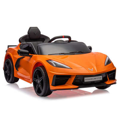 12V Licensed Corvette Kids Electric Sports Car, Toddler Ride On Vehicle with Remote Control, Visual Dashboard, Battery Powered Electric Toy Car