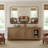 Leyat Modern Rectangle Metal Frame Wall Mirror for Bathroom-620886163-620886167