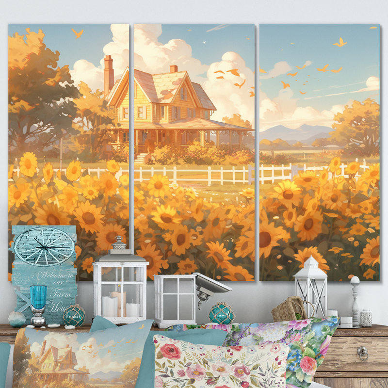 Farmhouse Plants & Flowers Wall Decor on Metal