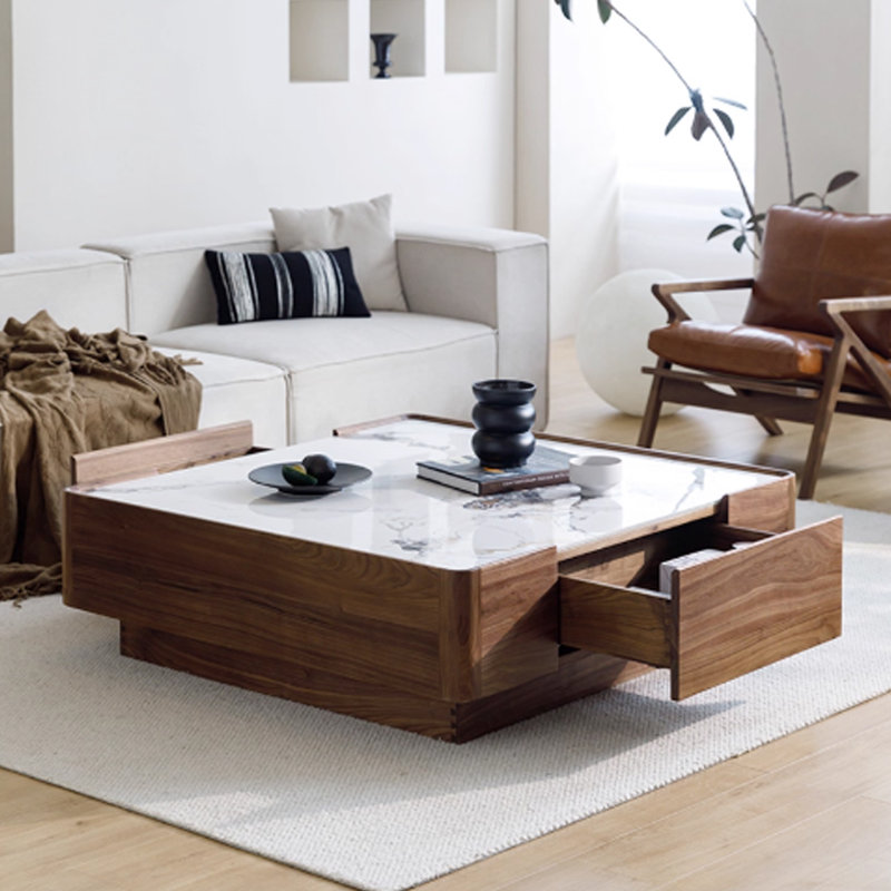 Table basse Minimalist, H 14,9 po x L 47,2 po x l 47,2 po
