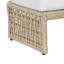 Fauteuil club d'extérieur en corde naturelle Driftbay avec coussin blanc et repose-pieds assorti