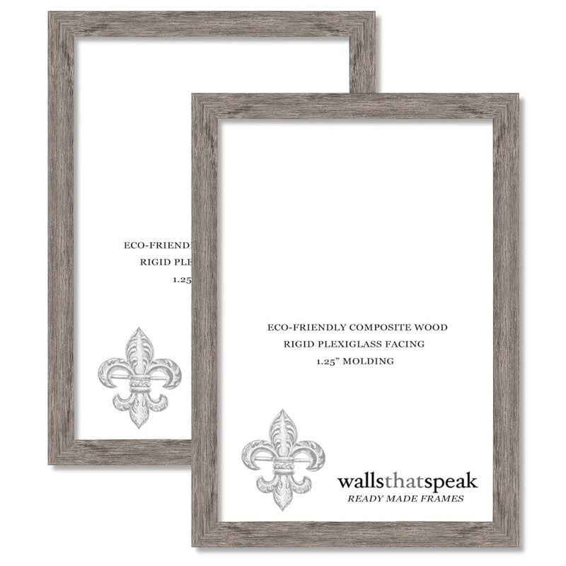 Cadre photo pour photos, affiches ou casse-tête de casse-tête (paquet de 2) 1, L 12 po x H 12 po, Gris clair