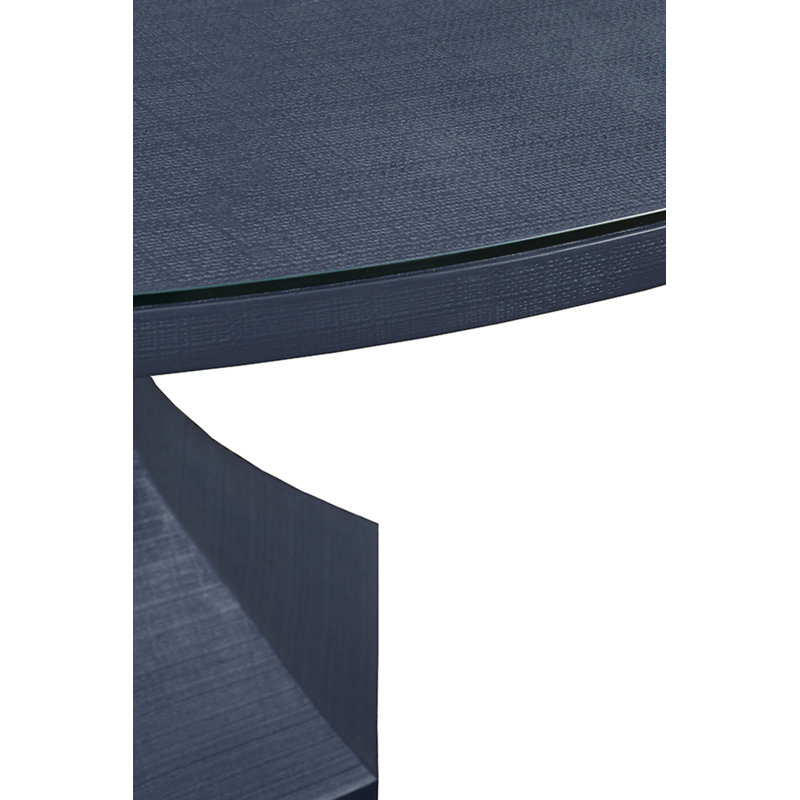 Glass Dining Table, Navy