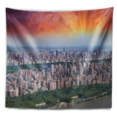 Tapisserie d’horizon cityscape new york magnifique manhattan