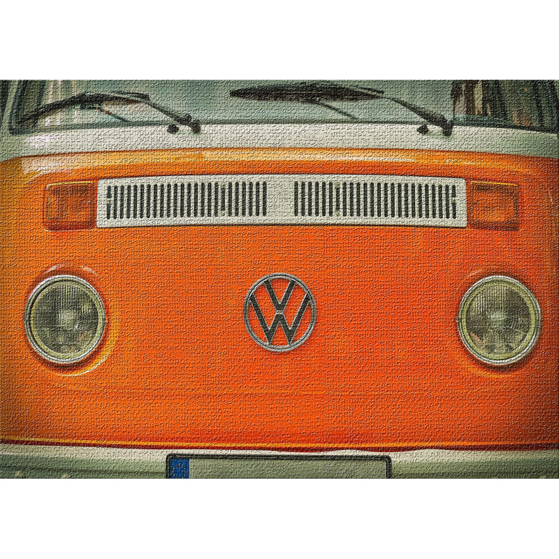 Tapis orange bus VW, Rectangle 4 pi x 6 pi