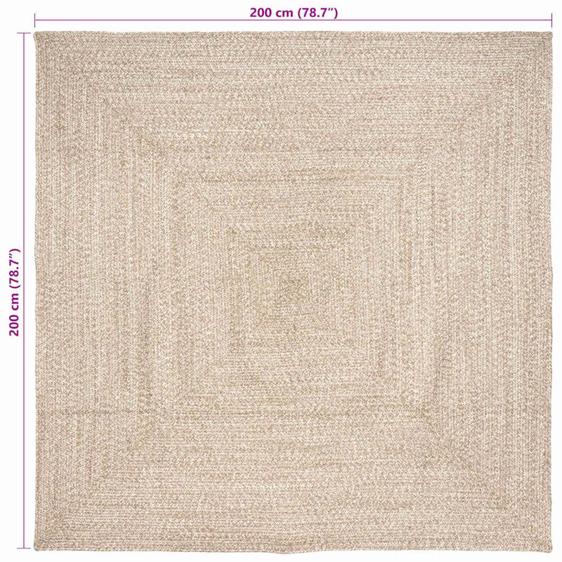 Solid Colour Standard Area Rug, Square 200cm