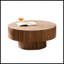 Table basse ronde en bois 30,51 pouces