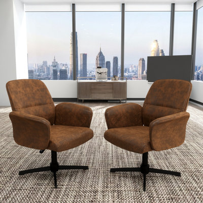 Sièges d'invité rembourrés réglables commerciaux avec chaises pivotantes avec base sans roulettes pour la réception