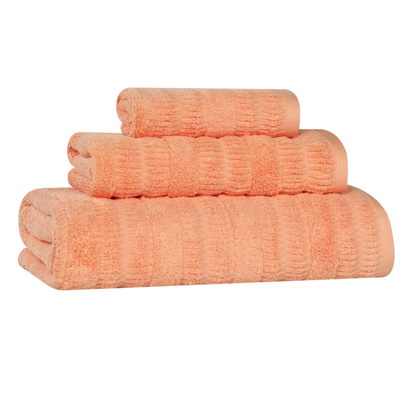 Ensemble de serviettes 3 pièces Mika Smart Twist Viscose, Pêche