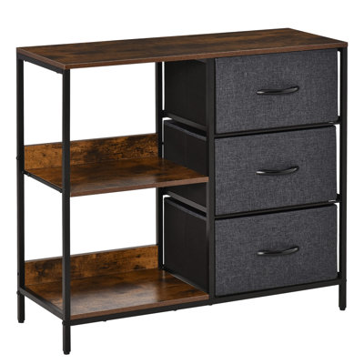 Gelilah Steel 80cm W 3 - Drawer Chest of Drawers